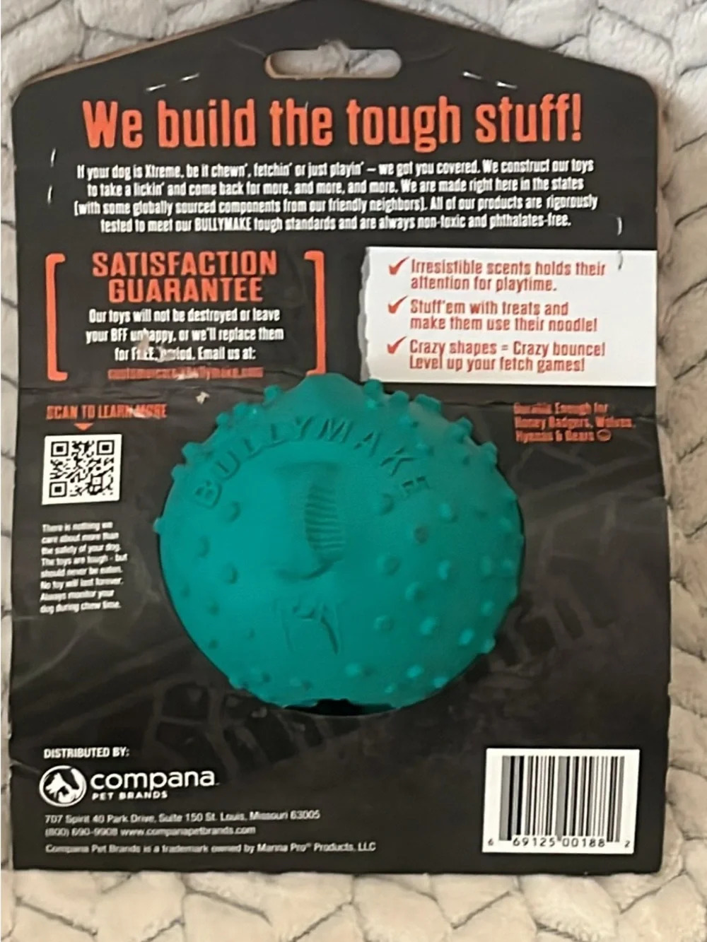 Toss N' Treat Teal Dog Toy — Durable Chew & Toss